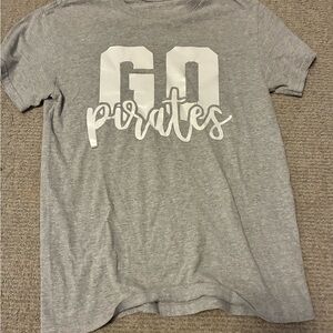 Kids Gray 'Go Pirates' Graphic Tee